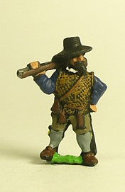 MER108 Spanish & English 1559-1605AD: Musketeer in Hat with shouldered Arquebus