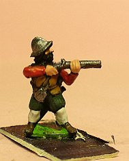 MER70 Renaissance 1520-1580AD: Arquebusier in Morion, firing