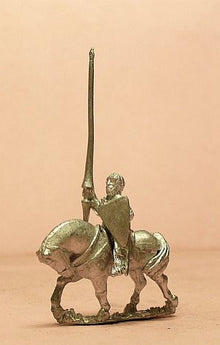 MID1A Mounted Knights, 1100-1200AD with Kite Shield & Lance, on Unbarded Horse