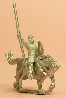 MID80 Spanish: Knights, 1150-1300AD with Lance & Round Shield on Barded Horse