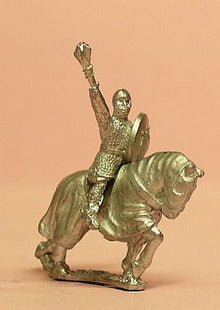 MID81 Spanish: Knights, 1150-1300AD with Mace, Axe or Sword & Round Shield on Barded Horse