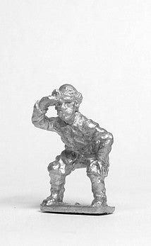 RA2 Artillery: Gunner crouching shading eyes, in Fur Cap