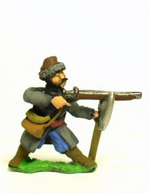 RNC7 16-17th Century Cossacks: Musketeers with 2 Handed Axe in assorted dress, in mixed poses