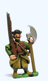 RPP3 16-17th Century Polish: Musketeer with 2 Handed Axe, with shouldered Musket