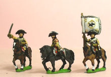 SYP16 Seven Years War Prussian: Command: Cuirassier Officer, Standard Bearer & Trumpeter