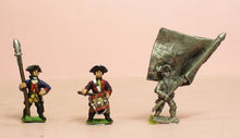 SYP3 Seven Years War Prussian: Command: Musketeer Officer, Standard Bearer & Drummer