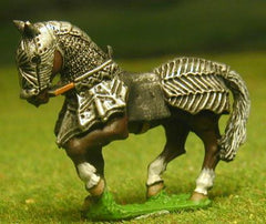 H35 Horses: Medieval, Fully Armoured: Gothic, walking