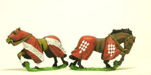 H60 Horses: Medieval, Barded: Galloping, head variants