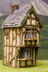 ZX5 Pre-painted House with Kentish Framing, Double Bayed Windows & Projecting Jetty (25mm scale)