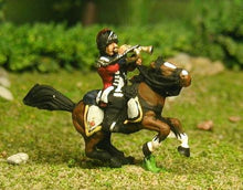 INB16 AWI British: Command: Light Dragoon, Officer, Standard Bearer & Trumpeter