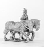 KOE7 Prussian Two limber horses and driver