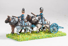NE47 Bavarian: Line Artillery Limber with four horses and two drivers