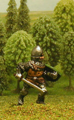 M5e Later Medieval: Dismounted Knight c.1340 in Conical Open Face Helm