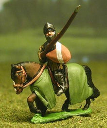 MER5 Late Medieval: Knights, 1360-1400AD in Studded Surcoat & Assorted Helms with Lance & Shield, on Barded Horse