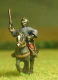 MER62 Renaissance 1520-1580AD: "Miller" Man At Arms in Closed Helms & Cassock with two Pistols on Unarmoured Horse