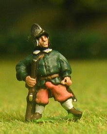MER68 Renaissance 1520-1580AD: Arquebusier in Burgonet, at ease