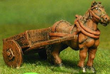 MFPE11 Two wheeled baggage wagon with horse