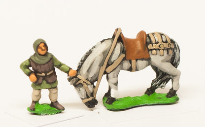 MID24a Two horseholders with four unarmoured horses