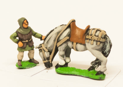 MID24a Two horseholders with four unarmoured horses