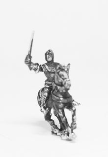 MER2A Late Medieval: Knights, 1360-1390AD in Bascinets & Jupon with Axe or Sword & Shield on Unarmoured Horse