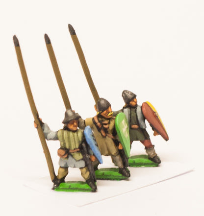 MID32 Medium Infantry in assorted helms with Long Spear & Kite Shield