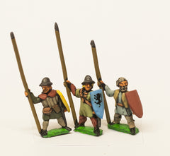 MID34 Medium Infantry in assorted helms with Long Spear & Large Shield