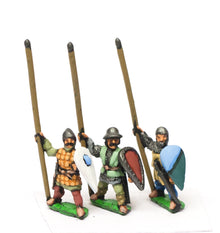 MID35 Heavy Infantry in assorted helms with Long Spear & Kite Shield