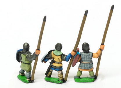 MID37 Heavy Infantry in assorted helms with Long Spear & Large Shield