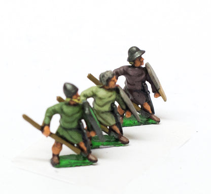 MID39 Light / Medium Spearmen with Kite Shield & assorted helms
