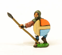 MID43 Medium Spearmen with Quilted Coat & Round Shield