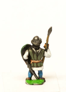 MID45 Medium Spearmen with Quilted Coat & kettle helm, Kite Shield