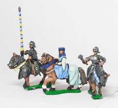 MID69e Command: Mounted Lady with two Bodyguards 1380-1450AD