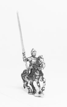 MER6a  Late Medieval: Knights, 1400-1430AD in Full Plate & Great Helm, with Lance on Unarmoured Horse