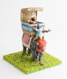 MOG18 Moghul Indian: Command: General in Howdah with driver, mounted on Elephant