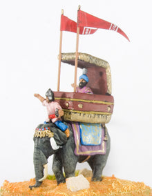 MOG18 Moghul Indian: Command: General in Howdah with driver, mounted on Elephant