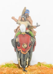 MOG19 Moghul Indian: Unarmoured Elephant with Driver & 4 Archers