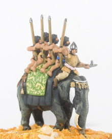 MOG20 Moghul Indian: Unarmoured Elephant with Driver & 4 Javelinmen