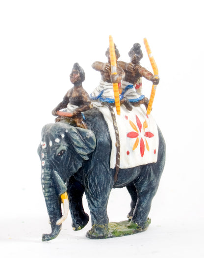 MEPA37 Classical Indian: Elephant with driver & two archers