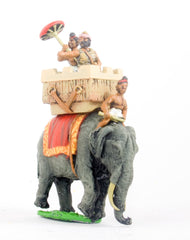 MEPA36 Classical Indian: General in howdah with umbrella holder mounted on elephant with driver