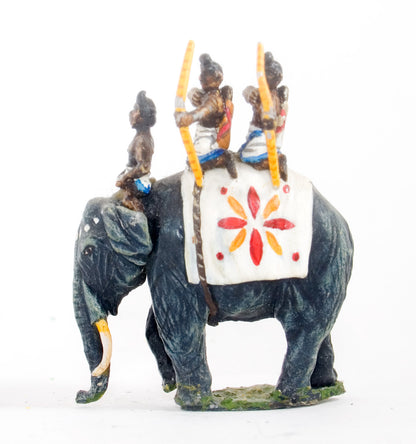 MEPA37 Classical Indian: Elephant with driver & two archers