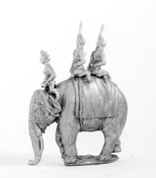 MEPA38 Classical Indian: Elephant with driver & two javelinmen