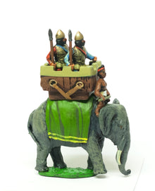 MEPA82 Carthaginian: Indian Elephant with driver & two javelinmen in howdah