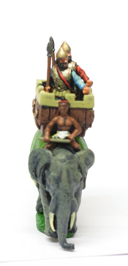 MEPA82 Carthaginian: Indian Elephant with driver & two javelinmen in howdah