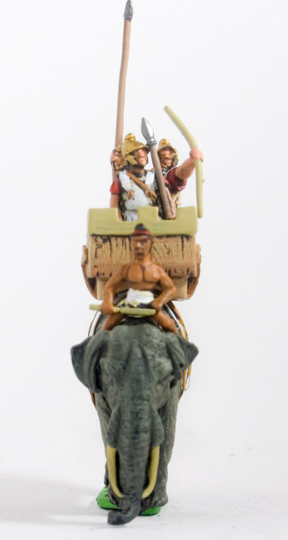 MPA90 Seleucid: Elephant & driver with pikeman, archer and javelinman in howdah