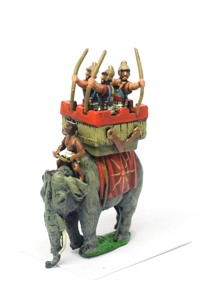MEPA91 Seleucid: Elephant & driver with three archers in howdah