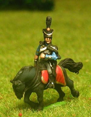NDG14 Dutch Belgian 1814-15: Command: Hussar Officer, Standard Bearer & Trumpeter