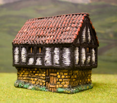 ZX17 Pre-Painted Medieval Bailff's House with Tiled Roof (15mm scale)