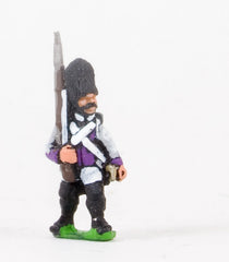 NSS8 Early Spanish Infantry: Grenadier in Long Coat & Bicorne with Musket upright, advancing