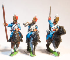 NUPPN59 Cavalry: Command: Hussar: Officer, Standard Bearer & Trumpeter