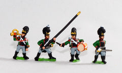 NV10 Bavarian 1805-14: Line Grenadiers or Jagers: Command: 2 Officers, 1 Drummer, 1 Hornist, 2 Standard Bearers